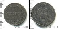 Монета 1825 – 1855 Николай I 3 гроша Медь 1836