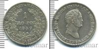 Монета 1825 – 1855 Николай I 1 злотый Серебро 1830