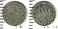 Монета 1881 – 1894 Александр III 25 пенни Серебро 1894