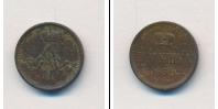 Монета 1855 – 1881 Александр II 1 полушка Медь 1859