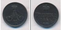 Монета 1855 – 1881 Александр II 1 полушка Медь 1861