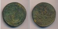 Монета 1762 – 1796 Екатерина II 5 копеек Медь 1785