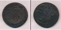 Монета 1762 – 1796 Екатерина II 5 копеек Медь 1782