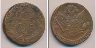 Монета 1762 – 1796 Екатерина II 5 копеек Медь 1780