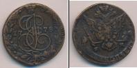 Монета 1762 – 1796 Екатерина II 5 копеек Медь 1778