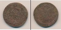 Монета 1762 – 1796 Екатерина II 5 копеек Медь 1778