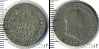 Монета 1825 – 1855 Николай I 1 злотый Серебро 1829