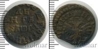 Монета 1689 – 1725 Петр I 1 деньга Медь 1714