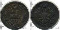 Монета 1730 – 1740 Анна Иоанновна 1 деньга Медь 1735