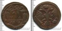 Монета 1730 – 1740 Анна Иоанновна 1 деньга Медь 1734