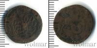 Монета 1741 – 1761 Елизавета Петровна 1 полушка Медь 1758