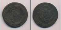 Монета 1762 – 1796 Екатерина II 5 копеек Медь 1782