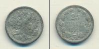 Монета 1855 – 1881 Александр II 25 пенни Серебро 1872