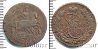 Монета 1762 – 1796 Екатерина II 1 копейка Медь 1763