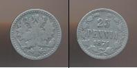 Монета 1855 – 1881 Александр II 25 пенни Серебро 1871