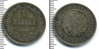 Монета 1881 – 1894 Александр III 1 марка Серебро 1890
