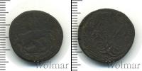 Монета 1741 – 1761 Елизавета Петровна 1 деньга Медь 1758