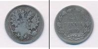 Монета 1881 – 1894 Александр III 25 пенни Серебро 1889