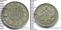 Монета 1881 – 1894 Александр III 25 пенни Серебро 1894
