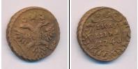Монета 1730 – 1740 Анна Иоанновна 1 полушка Медь 1740