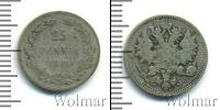 Монета 1881 – 1894 Александр III 25 пенни Серебро 1889