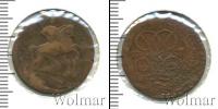 Монета 1741 – 1761 Елизавета Петровна 1 деньга Медь 1758