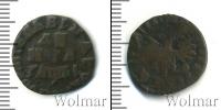 Монета 1689 – 1725 Петр I 1 деньга Медь 1713