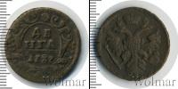 Монета 1730 – 1740 Анна Иоанновна 1 деньга Медь 1737
