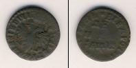 Монета 1689 – 1725 Петр I 1 деньга Медь 1712