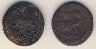 Монета 1741 – 1761 Елизавета Петровна 1 деньга Медь 1757