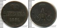 Монета 1855 – 1881 Александр II 1 деньга Медь 1861
