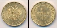 Монета 1855 – 1881 Александр II 20 марок Золото 1880