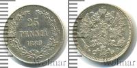 Монета 1881 – 1894 Александр III 25 пенни Серебро 1889