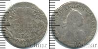 Монета 1762 – 1796 Екатерина II 1 гривенник Серебро 1766