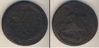 Монета 1741 – 1761 Елизавета Петровна 2 копейки Медь 1760
