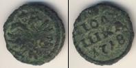 Монета 1689 – 1725 Петр I 1 полушка Медь 1718