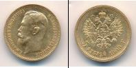 Монета 1894 – 1917 Николай II 5 рублей Золото 1909