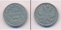 Монета 1881 – 1894 Александр III 25 пенни Серебро 1890