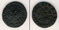 Монета 1689 – 1725 Петр I 1 деньга Медь 1713