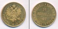 Монета 1855 – 1881 Александр II 10 марок Золото 1879