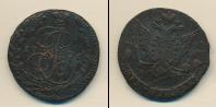 Монета 1762 – 1796 Екатерина II 5 копеек Медь 1776