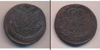Монета 1762 – 1796 Екатерина II 5 копеек Медь 1778