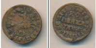 Монета 1689 – 1725 Петр I 1 копейка Медь 1714