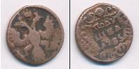 Монета 1730 – 1740 Анна Иоанновна 1 полушка Медь 1735