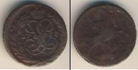 Монета 1741 – 1761 Елизавета Петровна 1 полушка Медь 1758