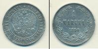 Монета 1881 – 1894 Александр III 1 марка Серебро 1890