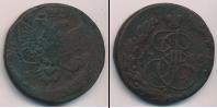 Монета 1762 – 1796 Екатерина II 5 копеек Медь 1780