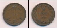 Монета 1881 – 1894 Александр III 10 пенни Медь 1889
