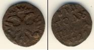 Монета 1689 – 1725 Петр I 1 полушка Медь 1721