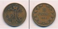 Монета 1881 – 1894 Александр III 10 пенни Медь 1889